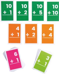 Kartičky dělení CARD 1 - 10 vícebarevné