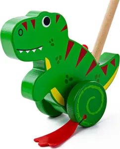 Dřevěný jezdící dinosaurus T-REX zelený