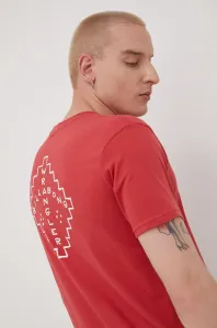 Bavlnené tričko Billabong Billabong X Wrangler červená farba, s potlačou