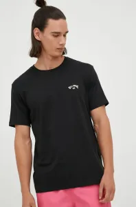 Bavlnené tričko Billabong čierna farba, s nášivkou