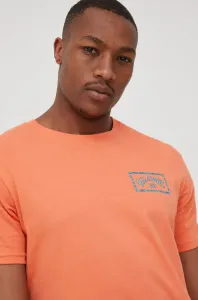 Bavlnené tričko Billabong oranžová farba, s potlačou