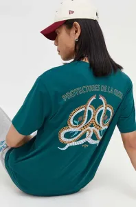 Bavlnené tričko Billabong tyrkysová farba, vzorovaný
