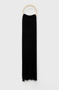 Šál Billabong dámsky, čierna farba, jednofarebný