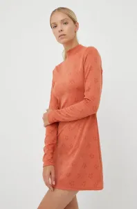 Šaty Billabong oranžová farba, mini, áčkový strih #281894