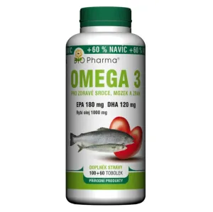 BIO-Pharma Omega 3 1000 mg cps 100+60 (60% navyše) (160 ks)