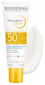 BIODERMA Photoderm Cream SPF50+ 40 ml opaľovací prípravok na tvár U Invisible na zmiešanú pleť; na dehydratovanu pleť; na citlivú a podráždenú pleť