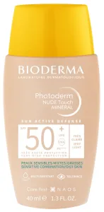 Bioderma Photoderm Nude Touch ochranný tónovaný fluid pre zmiešanú až mastnú pleť odtieň Natural SPF50+ 40 ml
