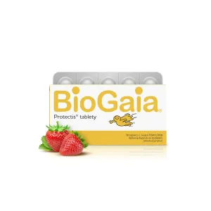 BioGaia ProTectis žuvacie tablety jahodová príchuť 1x10 ks