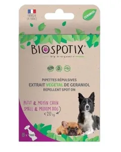 BIOGANCE Biospotix Dog spot-on S-M pipeta s repelentným účinkom pre psy 5x1ml (do 20kg)