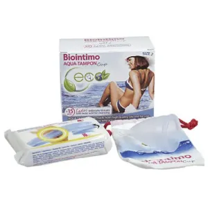 Biointimo AQUA-TAMPON CUP veľkosť 2 menstruačný kalíšok, s mini slipovou vložkou 1x1 ks