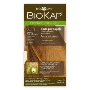 BIOKAP NUTRICOLOR DELICATO - Barva na vlasy - 7.33 Delicato Golden Blond Wheat Gentle Dye - 140 ml