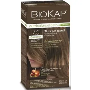 BIOKAP Delicato Rapid Farba na vlasy – 7.0 Stredná blond prírodná 135 ml