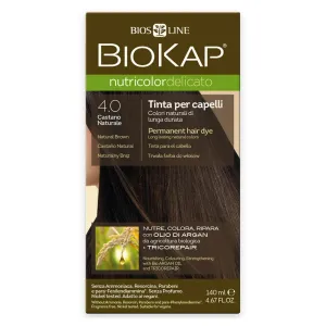 Biokap NUTRICOLOR DELICATO - farba na vlasy - 4.00 Hnedá prirodzená 140 ml