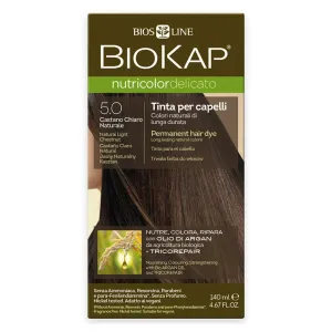 Biokap NUTRICOLOR DELICATO - farba na vlasy - 5.0 Gaštanová prírodná svetlá 140 ml