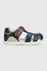 Detské kožené sandále Biomecanics tmavomodrá farba #5981760