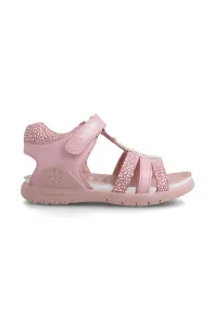 Detské kožené sandále Biomecanics ružová farba #205363