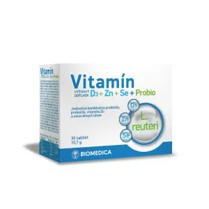 BIOMEDICA Vitamín D3 + zinok + selén + probio 30 ks