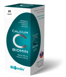 Biomin CALCIUM PRÍRODNÉ S VITAMÍNOM C 30 kapsúl