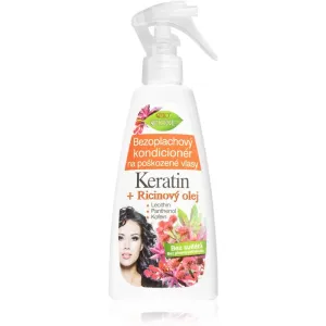 Bione Cosmetics Regeneračný bezoplachový kondicionér na poškodené vlasy Keratin + Ricinový olej 260 ml
