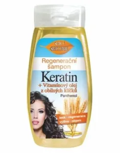 Bione Cosmetics Regeneračný šampón Keratin + Vitamínový olej z obilných klíčků 260 ml