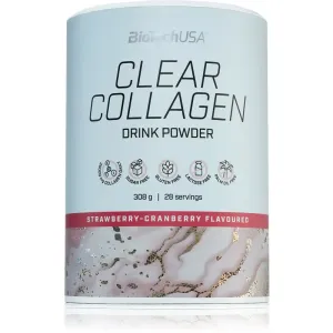 BioTechUSA Clear Collagen prášok na prípravu nápoja s kolagénom príchuť Strawberry & Cranberry 308 g