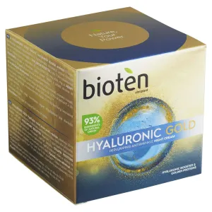 Bioten Hyaluronic Gold Replumping Antiwrinkle Night Cream 50 ml nočný pleťový krém pre ženy proti vráskam