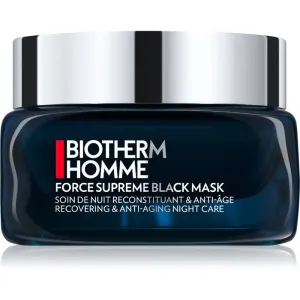 Biotherm Homme Force Supreme nočná maska pre obnovu pleti čierna pre mužov 50 ml