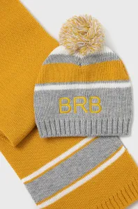 Detská čiapka a šál Birba&Trybeyond žltá farba