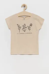 Detské bavlnené tričko Birba&Trybeyond béžová farba, #6937132