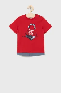 Detské bavlnené tričko Birba&Trybeyond červená farba, s potlačou #5578327