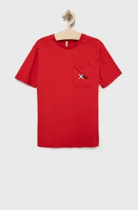 Detské bavlnené tričko Birba&Trybeyond červená farba, s potlačou #8170891