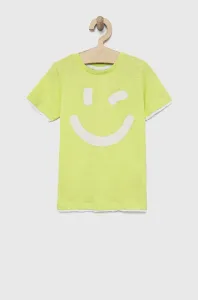 Detské bavlnené tričko Birba&Trybeyond zelená farba, s potlačou #8177260