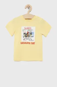 Detské bavlnené tričko Birba&Trybeyond žltá farba, s potlačou #9305865