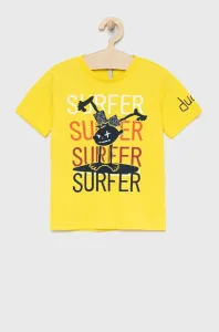 Detské bavlnené tričko Birba&Trybeyond žltá farba, s potlačou #223139