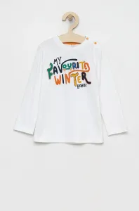 Detské bavlnené tričko s dlhým rukávom Birba&Trybeyond biela farba, s potlačou #7613954