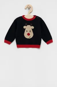 Detský sveter Birba&Trybeyond tmavomodrá farba, ľahký #180393