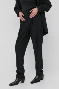 Nohavice Herskind Brenda dámske, čierna farba, rovné, vysoký pás