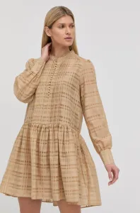 Šaty Herskind béžová farba, mini, áčkový strih