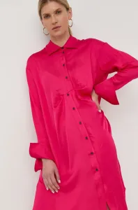 Šaty Herskind ružová farba, midi, oversize #7159016