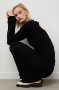 Vlnený sveter Herskind dámsky, čierna farba, tenký, #2561808