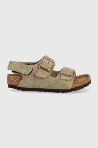 Detské semišové sandále Birkenstock Milano béžová farba #8919928