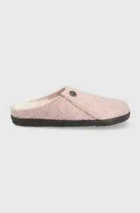 Detské vlnené papuče Birkenstock ružová farba #243920