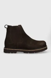 Semišové topánky chelsea Birkenstock Highwood pánske, hnedá farba, 1025726 #8921752
