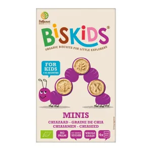 BELKORN BISkids BIO detské celozrnné mini chia sušienky bez pridaného cukru 120 g