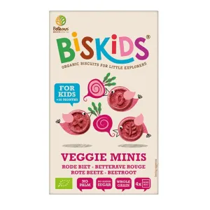 BELKORN BISkids BIO detské celozrnné mini sušienky s červenou repou bez pridaného cukru 120 g