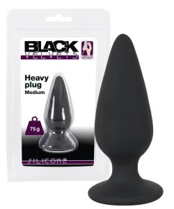 Black Velvet Heavy – 75 g-ové análne dildo (čierne)