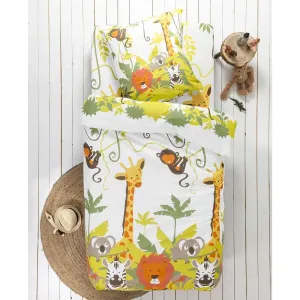 Detská posteľná bielizeň Džungľa s potlačou zvieratiek, bavlna #5763864