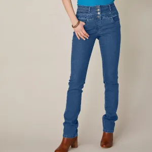 Rovné džínsy s vysokým pásom, pre vyššiu postavu #1274874