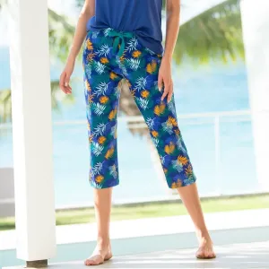 Pyžamové 3/4 nohavice s tropickou potlačou #7321287
