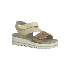 Sandále na suchý zips a s efektom krokodílej kože #7326643
